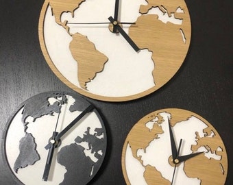 Wall clock World, Wooden clock