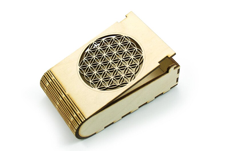 Wooden box with flower of life image 2