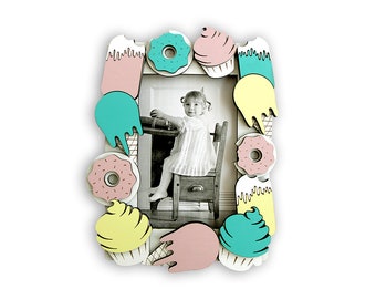 Picture Frame "Sweets" 10x15 cm, Handmade photo frame