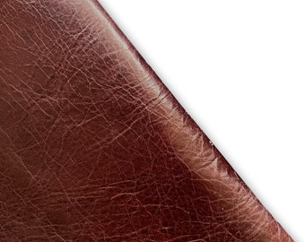 Bourbon Pull Up Natural Grain Cowhide Leather Genuine cow leather for DIY craft, Upholstery, leather crafting, Cut and sew leather Goods