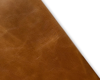 Tan Pull Up Cowhide Leather Skins. Genuine cow leather ideal for DIY craft, Upholstery, leather crafting, Cut and sew leather Goods