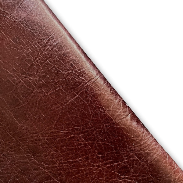 Bourbon Pull Up Natural Grain Cowhide Leather Genuine cow leather for DIY craft, Upholstery, leather crafting, Cut and sew leather Goods