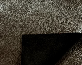 Chocolate Brown Natural Grain Cowhide Leather: 8.5" x 11" Pre Cut Leather Pieces