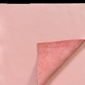Pink Natural Grain Cowhide Leather: 12&quot; x 12&quot; Pre Cut Leather Pieces