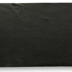 Black Cowhide Leather: 12" x 24" Craft Cut Pieces