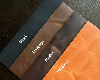 8.5" x 11" Crazy Horse Oil Pull up thick Cowhide Leather 4-5 OZ Pre Cut Leather Pieces for all Leather Crafts