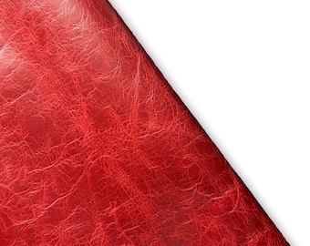 Red Pull Up Cowhide Leather Skins