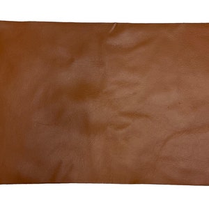 Cognac Cowhide Leather: 12" x 24" Craft Cut Pieces