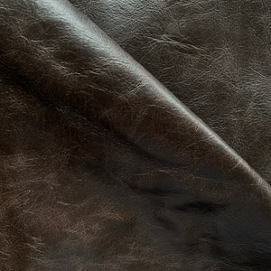 Chocolate Distressed Cow Leather Whole Hide (Upholstery Leather) for upholstery repair, auto repair, Reupholstery, home decor, furniture