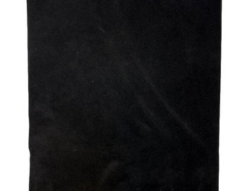 Black Nubuck Cowhide: 8.5" x 11" Pre-Cut Leather Pieces