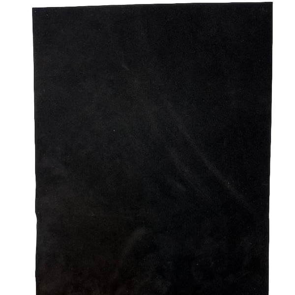 Black Nubuck Cowhide: 8.5" x 11" Pre-Cut Leather Pieces