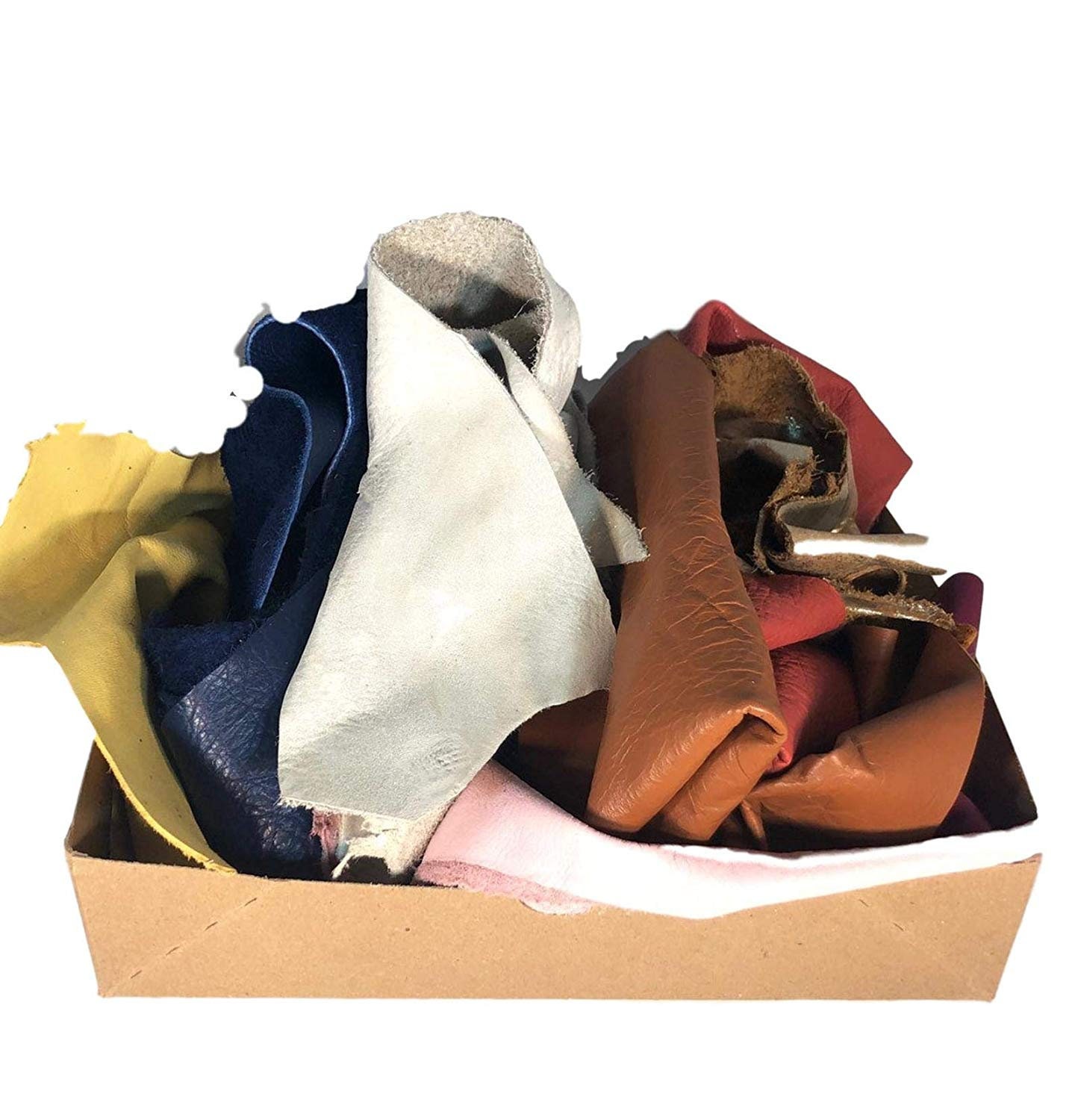  Premium Genuine Brown Leather Scraps - Large Leather