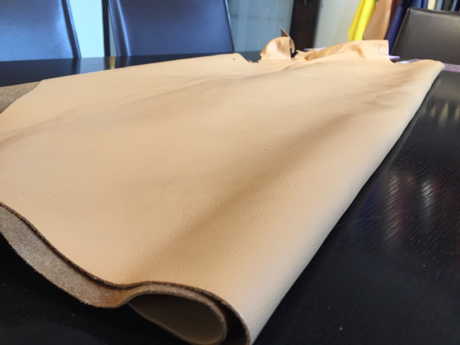 Apricot Leather Natural Grain 2.53.0 oz Cowside Leather. Etsy