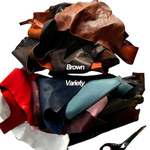 Full Grain Leather Scraps and Remnants: Sold by pound