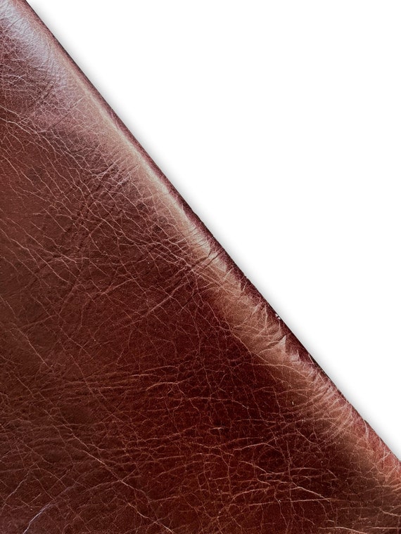 Bourbon Pull up Natural Grain Cowhide Leather Genuine Cow Leather