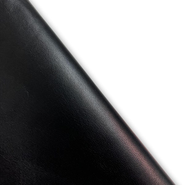 Black Italian Nappa Lambskin. Genuine Leather Ideal for DIY Crafts, Cut and sew Leather Jackets, Leather Pants, Leather Garments & More