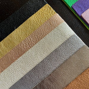 Our Loved Metallic Natural Grain Leathers available in 8.5" by 11" Pre Cut Panels

Black
Gold
Rose Gold
Platinum
Gunmetal
Pewter
Bronze
Silver
Silver Iridescent
Lime Green
Emerald Green
Purple
Pink
Hot Pink
Red
Orange
Turquoise
Royal Blue