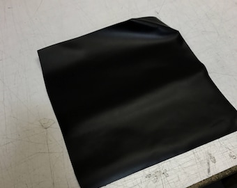 12'' x 12'' Black Smooth Cowhide: Soft Natural Pebble Grain Leather 2.5-3 oz. Perfect for Handbags, Shoes, Garments, and Leather Crafts!