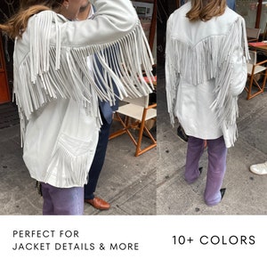 Leather Fringe By The Foot - 7 Ft Tan Distressed Cowhide For Crafts & DIY - View #7