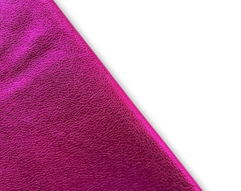 Hot Pink Metallic Cowhide Leather Skins