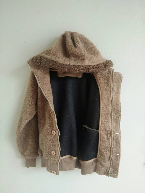 Vintage Woolrich Sherpa Fleece Hoodie Jacket Medi… - image 5