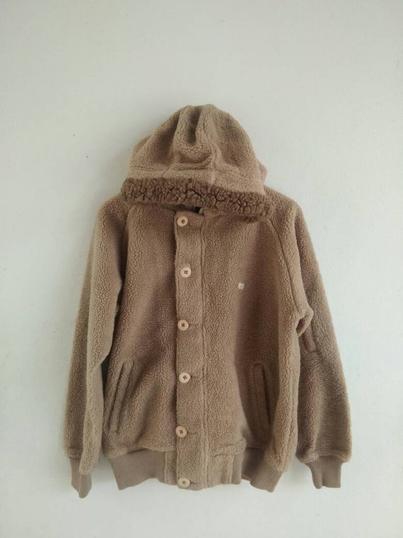Vintage Woolrich Sherpa Fleece Hoodie Jacket Medi… - image 1