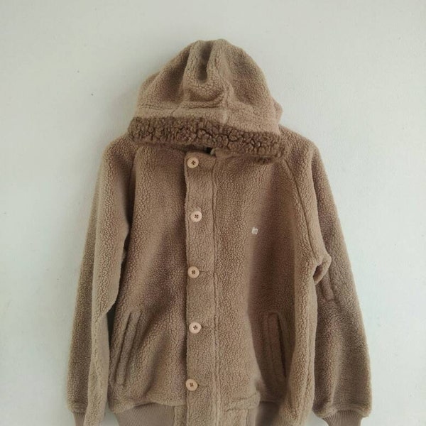 Vintage Woolrich Sherpa Fleece Hoodie Jacket Medium Size