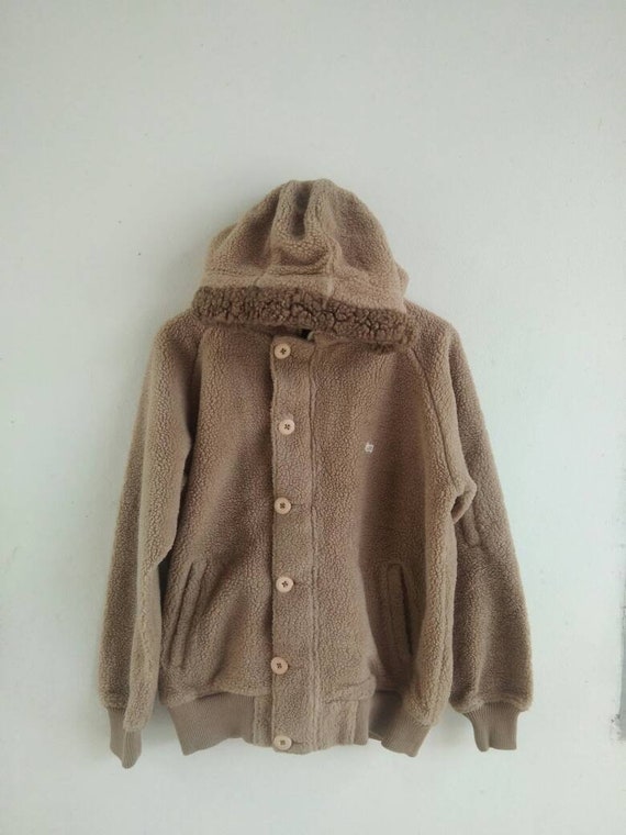 Vintage Woolrich Sherpa Fleece Hoodie Jacket Medi… - image 3