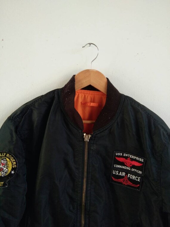 Womens Ladies Classic MA1 Military PVC Raglan Vintage Retro Bomber Jacket Coat 