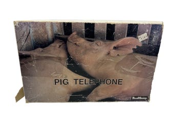 Vintage Telemania schnarchendes Schwein Neuheit Telefon neu in Box unbenutzt Hörgerät