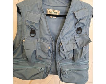 Vintage LL Bean Size L Fishing Vest, Nice  Extra Large, Trout, Fly, Wading