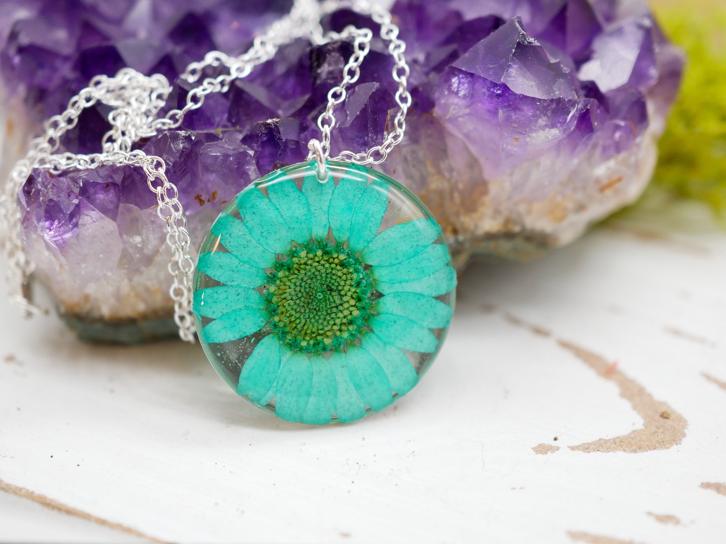 Blue Flower Necklace