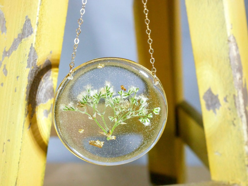 Babys Breath Necklace Baby Breath Jewelry Wedding Flower Etsy