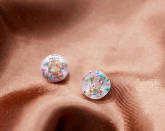 Dainty Flower Confetti Stud Earrings – Hypoallergenic, Lightweight & Whimsical