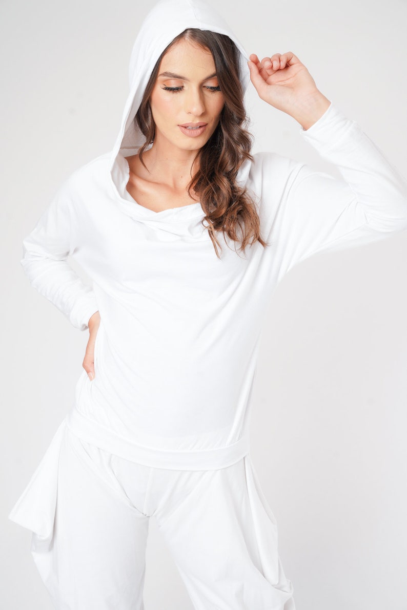 Unisex White Yoga Hoodie Kundalini Yoga Clothing Kundalini Etsy Ireland