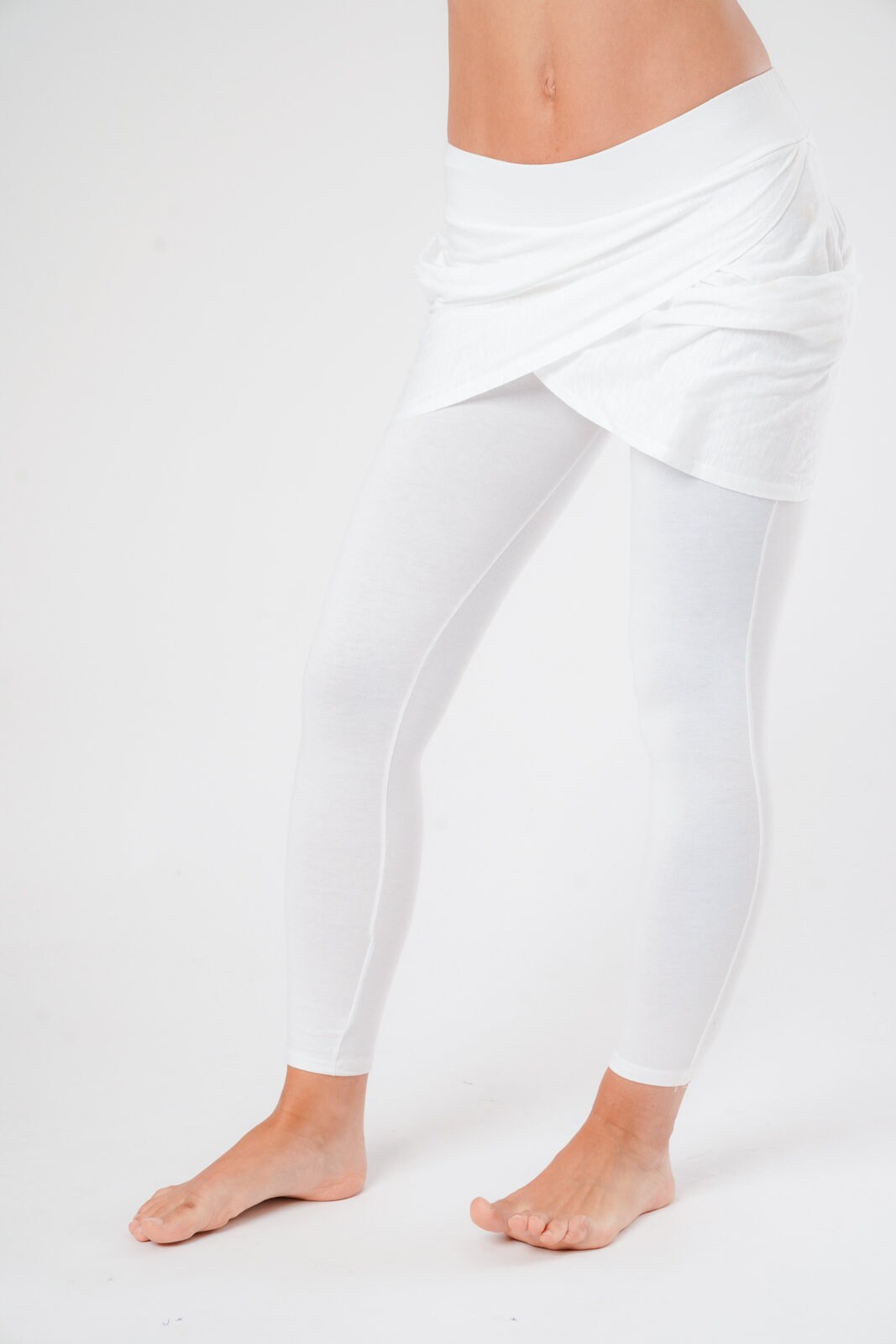 Women's White Cotton Leggings Kundalini Yoga Pants Etsy