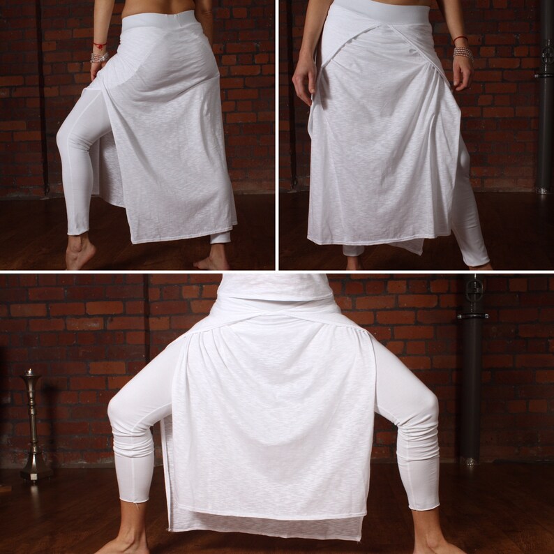 Women's White Cotton Legging Kundalini Yoga Pants Etsy UK