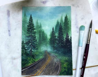 Into the unknown painting -original art-watercolor painting
