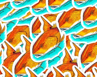 Redfish Vinyl Sticker: Weather Resistant Decal (3x4")