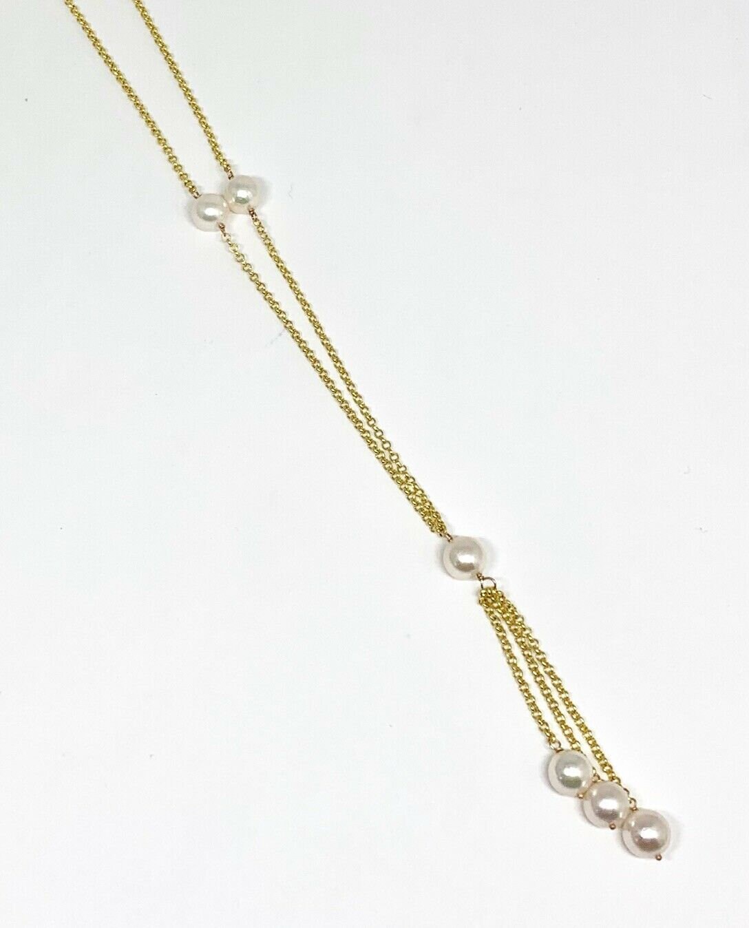 Akoya Pearl Necklace 14k Gold 7.70 Mm Drop 17.75 | Etsy