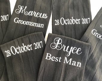 Groomsmen Socks/ Wedding Gift Socks/ Bridal Party Socks/Personalized Gift From Groom/ Gift From Bride/ Wedding Day Socks/Custom Wedding Gift