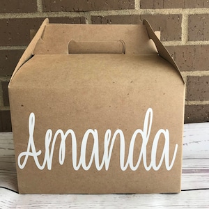 Customized Gable Boxes/ Personalized Bridal Gift Boxes/ Custom Gift Boxes/ Bachelorette Party Favors/ Hotel Welcome Boxes / image 1