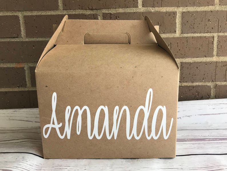 Customized Gable Boxes/ Personalized Bridal Gift Boxes/ Custom Gift Boxes/ Bachelorette Party Favors/ Hotel Welcome Boxes / image 1