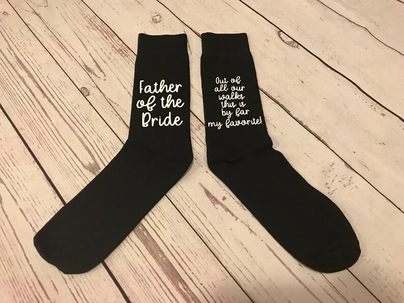 Father of the Bride Socks/ Wedding Gift Socks/ Wedding Walk | Etsy