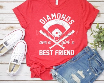 Diamonds Are A Girls Best Friend/ Diamond/ Baseball Mom/ Softball Mom/ Ball Momma/ Screen Print Transfer