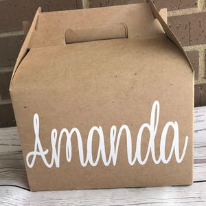Customized Gable Boxes/ Personalized Bridal Gift Boxes/ Custom Gift Boxes/ Bachelorette Party Favors/ Hotel Welcome Boxes / image 3
