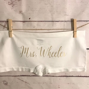 Bride Personalized Panties/ Wedding Gift/ Mrs. Underwear/ Personalized Gift For Bride/Wedding Day/Anniversary Gift/Bride Gift/Wedding Shower
