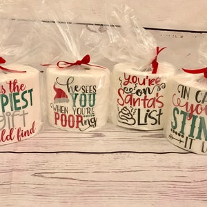 Christmas Toilet Paper/ Gag Gift/ White Elephant/ Secret Santa Gift Idea/ Secret Santa/ Person Hard To Shop For/ Holiday Gift/ Family Gift image 2