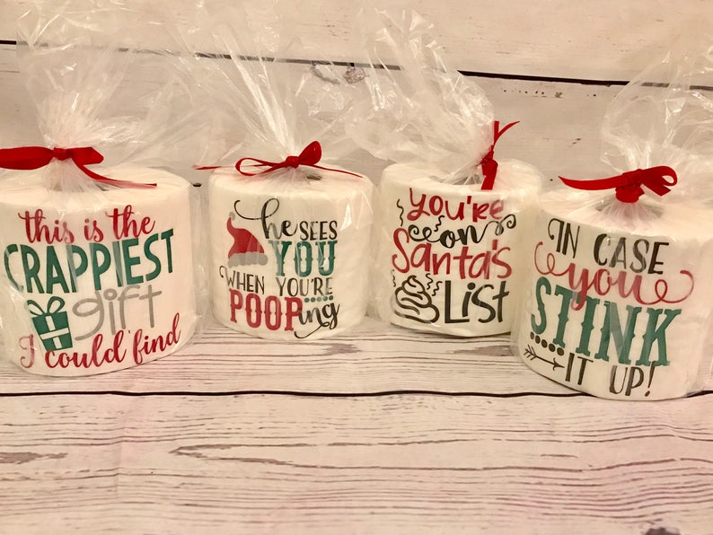 Christmas Toilet Paper/ Gag Gift/ White Elephant/ Secret Santa Gift Idea/ Secret Santa/ Person Hard To Shop For/ Holiday Gift/ Family Gift image 2