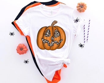 Leopard Pumpkin/ Leopard Jack-O-Lantern/ Pumpkin Shirt